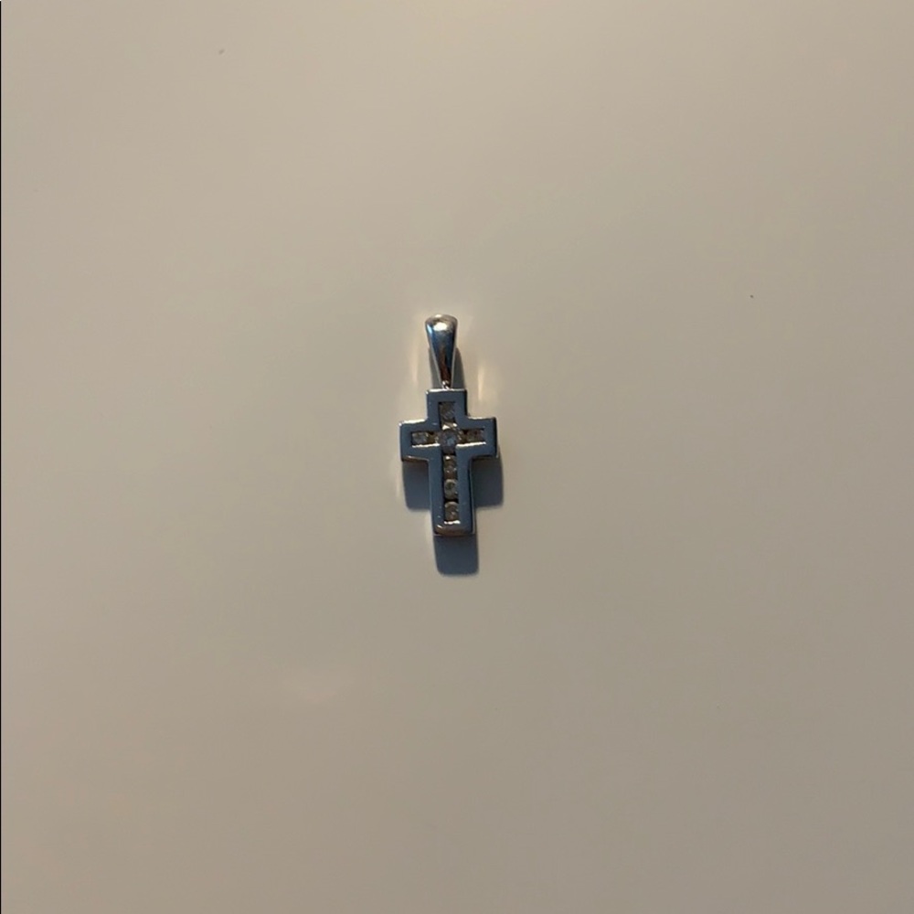 Diamond cross charm